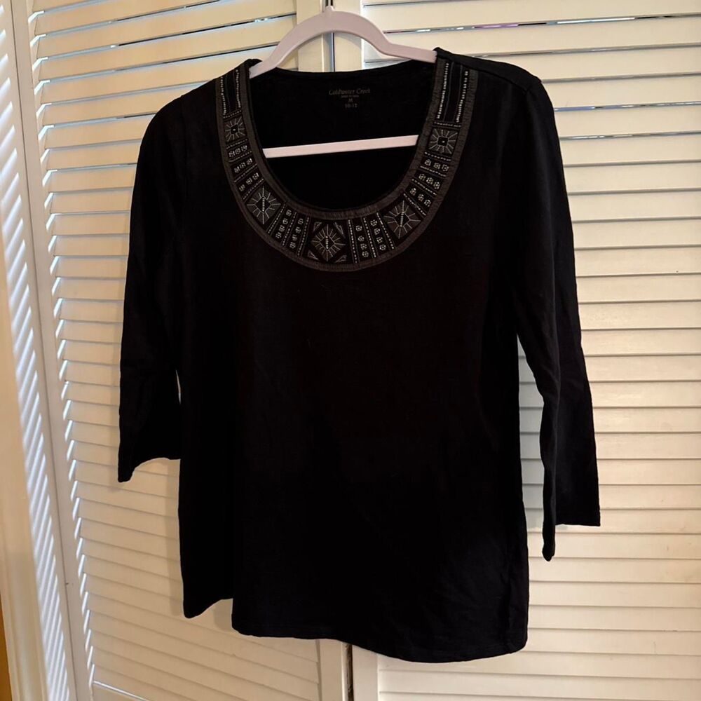 Coldwater-creek Women's Black Blouse